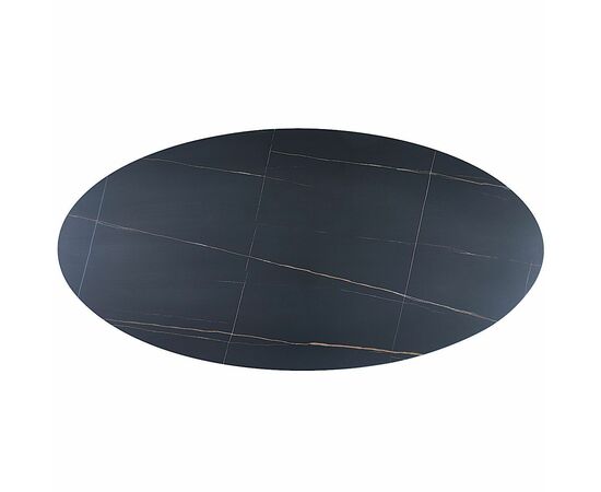 Стол керамический COSMO Lauren black gold 180*90*75, каркас черный, изображение 8 | Интернет магазин мебели и декора LifeDekor