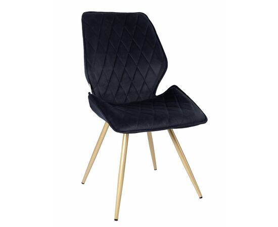 Стул OSTIN 180 велюр графит, каркас круглый шампань | Интернет магазин мебели и декора LifeDekor