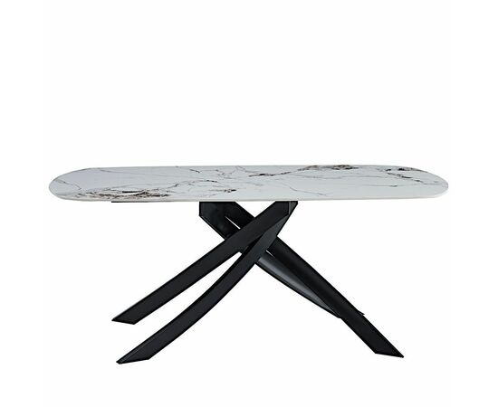 Стол керамический SANTANA Patek Philippe 180/90*76, каркас черный, изображение 4 | Интернет магазин мебели и декора LifeDekor