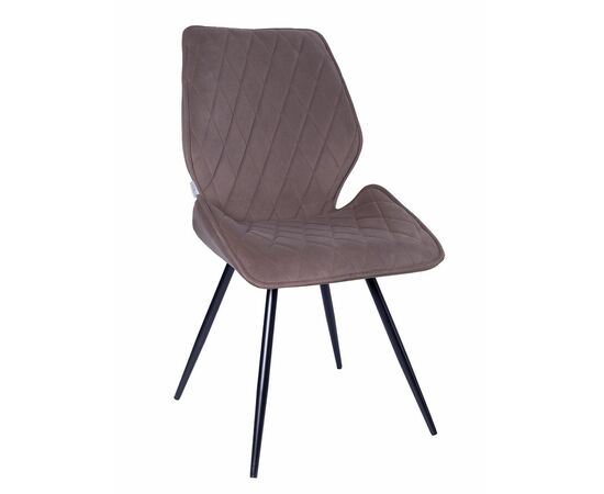 Стул OSTIN 360 велюр мокко, каркас круглый черный | Интернет магазин мебели и декора LifeDekor