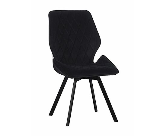 Стул OSTIN 360 велюр черный, каркас квадрат черный | Интернет магазин мебели и декора LifeDekor