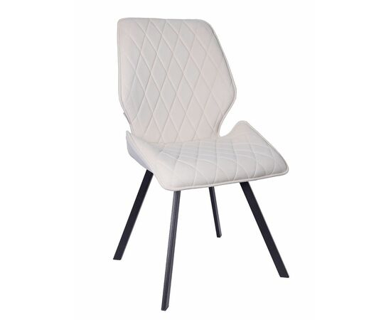 Стул OSTIN 180 велюр ванильный, каркас квадрат черный | Интернет магазин мебели и декора LifeDekor