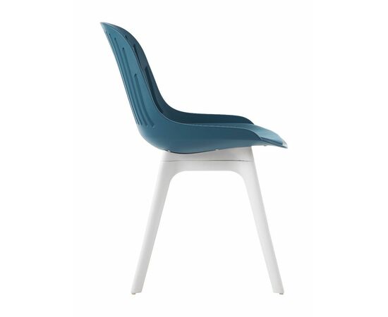 Стул пластиковый GRACE SOFT темно-синий / ноги белые, изображение 4 | Интернет магазин мебели и декора LifeDekor