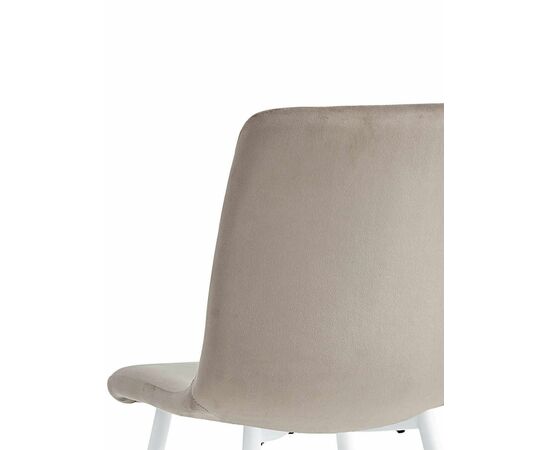 Стул CHILE велюр мокко, каркас белый, изображение 5 | Интернет магазин мебели и декора LifeDekor