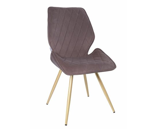 Стул OSTIN 180 велюр мокко, каркас круглый шампань | Интернет магазин мебели и декора LifeDekor