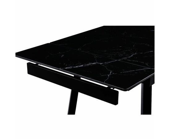 Стол керамический TORONTO Shashi black 140-200/90*76, каркас черный, изображение 8 | Интернет магазин мебели и декора LifeDekor