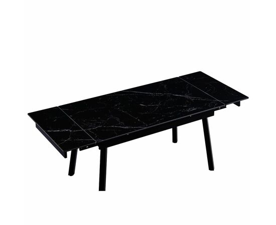 Стол керамический TORONTO Shashi black 140-200/90*76, каркас черный, изображение 9 | Интернет магазин мебели и декора LifeDekor