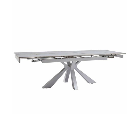 Стол керамический siena Kass gold 160-240*90, каркас белый | Интернет магазин мебели и декора LifeDekor