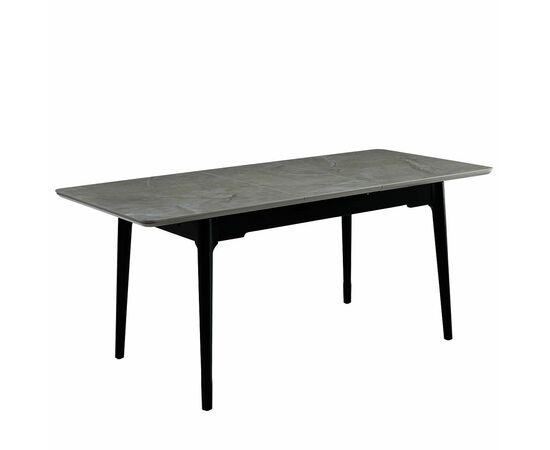 Стол керамический BARCELONA Cardo grey 140-180/80*76, каркас черный | Интернет магазин мебели и декора LifeDekor