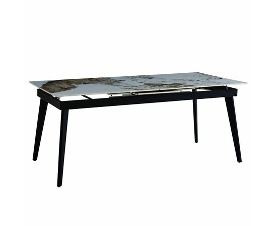 Стол керамический SEVILLE Pandora 2 180-220*90*76, каркас черный, изображение 3 | Интернет магазин мебели и декора LifeDekor