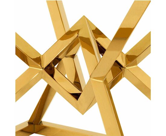 Столик журнальный SABINE прозрачное стекло 55*55*55, каркас золото, изображение 2 | Интернет магазин мебели и декора LifeDekor