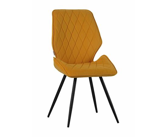 Стул OSTIN велюр янтарный, каркас круглый черный | Интернет магазин мебели и декора LifeDekor