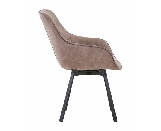 Стул EELLIOT 360 замша темно-серый, каркас черный, изображение 3 | Интернет магазин мебели и декора LifeDekor