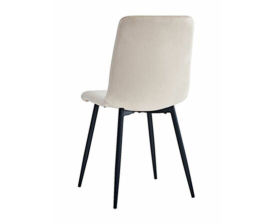 Стул BIANCA велюр бежевый, каркас черный, изображение 4 | Интернет магазин мебели и декора LifeDekor