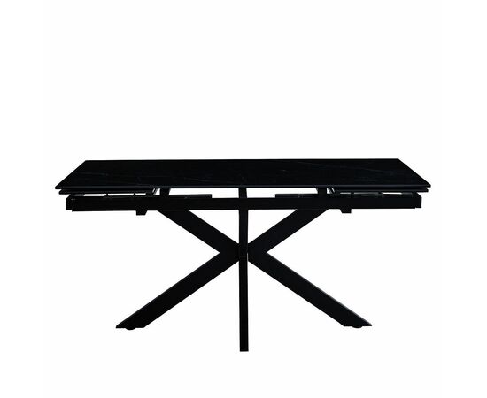 Стол керамический VENECJA Shashi black 160-240*90, каркас черный, изображение 3 | Интернет магазин мебели и декора LifeDekor