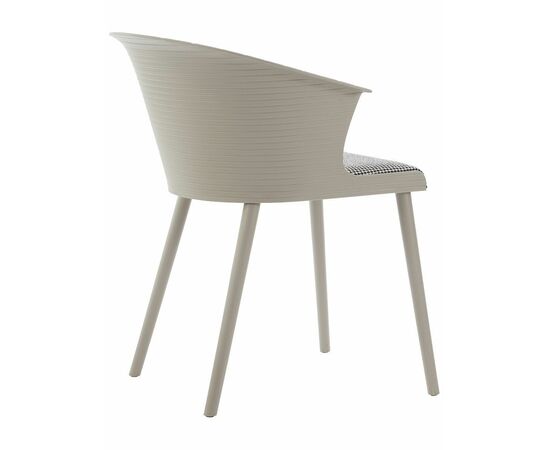 Стул пластиковый MALTA бежевый с подушкой гусиные лапки, изображение 5 | Интернет магазин мебели и декора LifeDekor