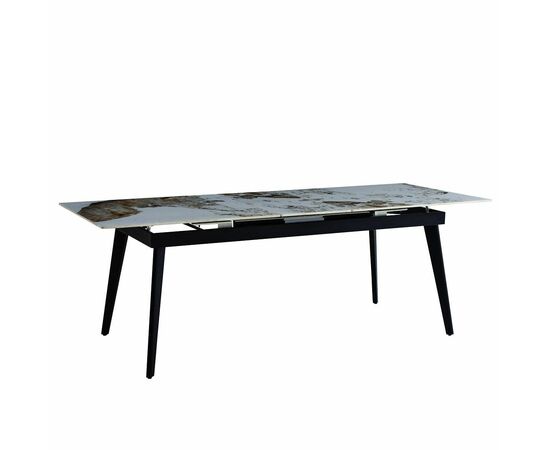 Стол керамический SEVILLE Pandora 2 180-220*90*76, каркас черный | Интернет магазин мебели и декора LifeDekor