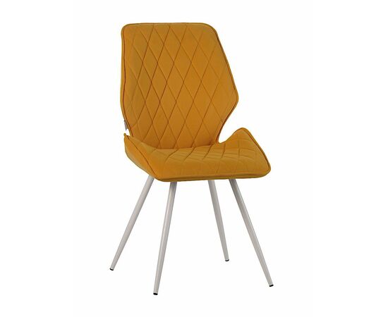 Стул OSTIN велюр янтарный, каркас круглый белый | Интернет магазин мебели и декора LifeDekor