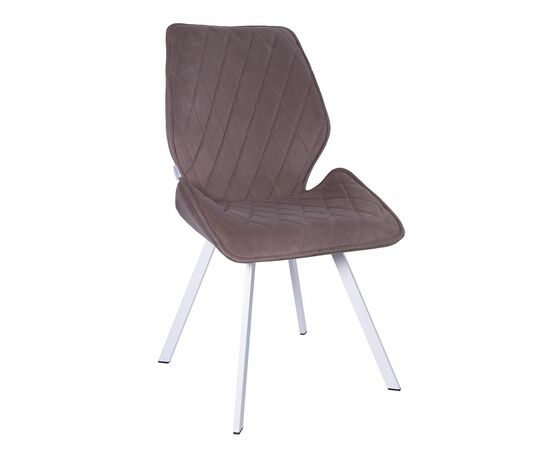 Стул OSTIN велюр мокко, каркас квадрат белый | Интернет магазин мебели и декора LifeDekor