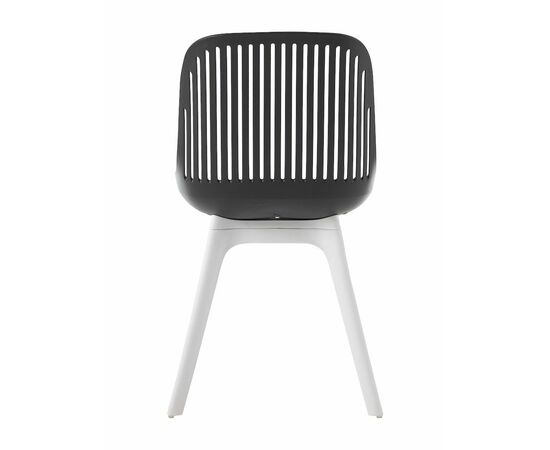 Стул пластиковый GRACE SOFT черный / ноги белые, изображение 6 | Интернет магазин мебели и декора LifeDekor