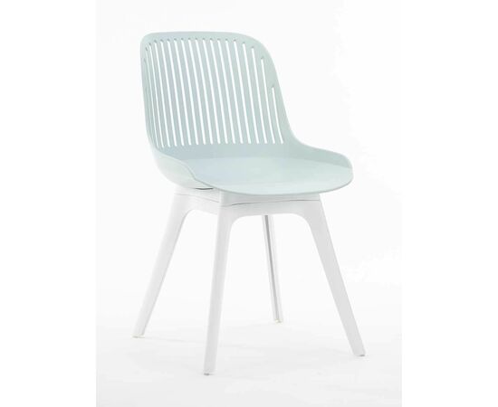 Стул пластиковый GRACE мятный / ноги белые | Интернет магазин мебели и декора LifeDekor