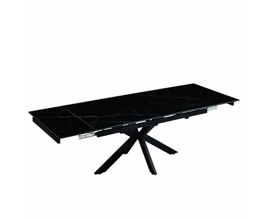 Стол керамический VENECJA Shashi black 160-240*90, каркас черный, изображение 6 | Интернет магазин мебели и декора LifeDekor