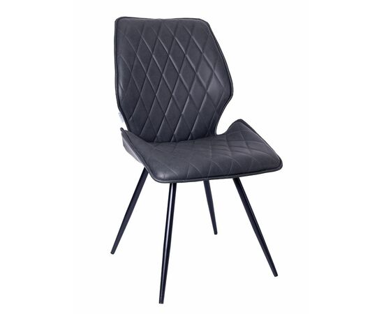 Стул OSTIN 180 экокожа черный, каркас круглый черный | Интернет магазин мебели и декора LifeDekor