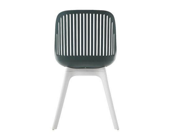 Стул пластиковый GRACE SOFT темно-зеленый / ноги белые, изображение 6 | Интернет магазин мебели и декора LifeDekor