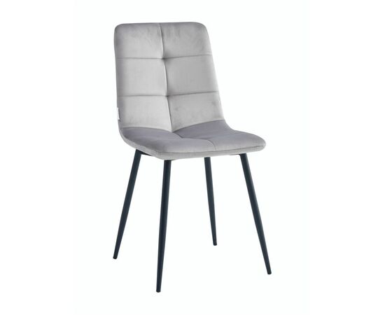 Стул MARTIN велюр серебро, каркас черный | Интернет магазин мебели и декора LifeDekor