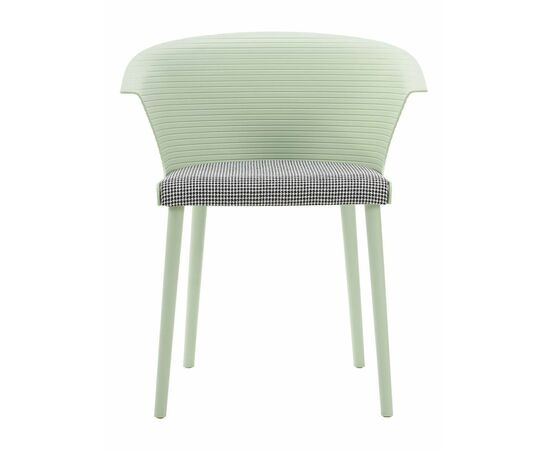 Стул пластиковый MALTA салатовый с подушкой гусиные лапки, изображение 2 | Интернет магазин мебели и декора LifeDekor