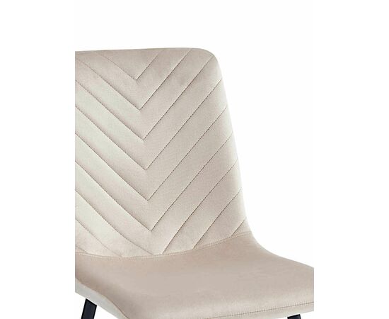 Стул BIANCA велюр бежевый, каркас черный, изображение 5 | Интернет магазин мебели и декора LifeDekor