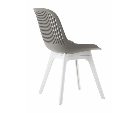 Стул пластиковый GRACE SOFT серый / ноги белые, изображение 5 | Интернет магазин мебели и декора LifeDekor