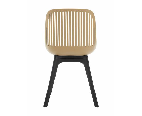Стул пластиковый GRACE бежевый / ноги черные, изображение 4 | Интернет магазин мебели и декора LifeDekor