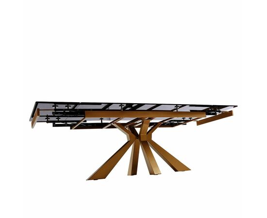 Стол керамический siena Vic Dark grey 160-240*90, каркас шампань, изображение 11 | Интернет магазин мебели и декора LifeDekor