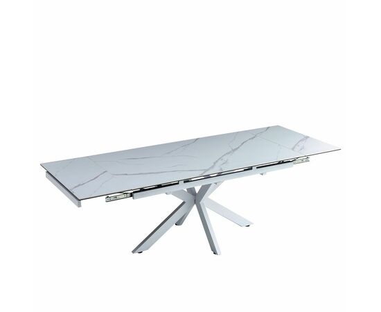 Стол керамический VENECJA Lisa white 160-240*90, каркас белый, изображение 6 | Интернет магазин мебели и декора LifeDekor