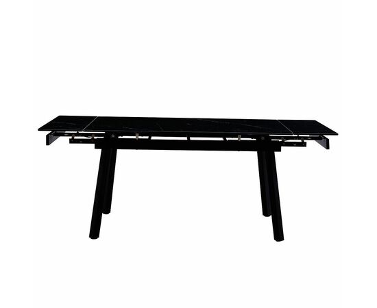 Стол керамический TORONTO Shashi black 140-200/90*76, каркас черный, изображение 5 | Интернет магазин мебели и декора LifeDekor