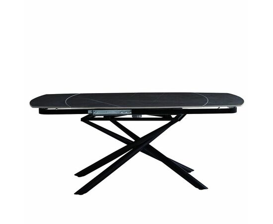 Стол керамический TORNADO Armani grey 120-180*85, каркас черный, изображение 7 | Интернет магазин мебели и декора LifeDekor