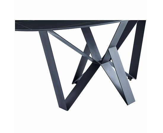 Стол керамический COSMO Lauren black gold 180*90*75, каркас черный, изображение 6 | Интернет магазин мебели и декора LifeDekor