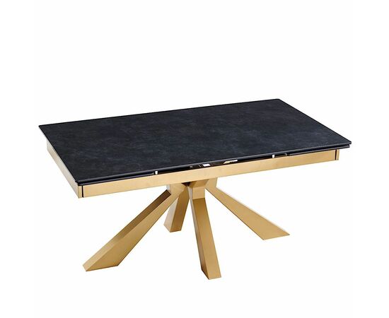 Стол керамический siena Vic Dark grey 160-240*90, каркас шампань, изображение 7 | Интернет магазин мебели и декора LifeDekor