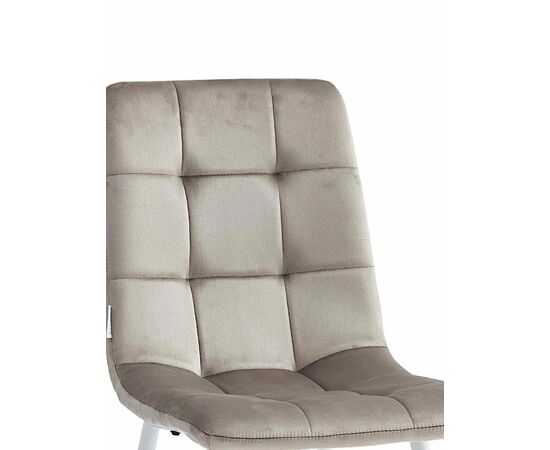 Стул CHILE велюр мокко, каркас белый, изображение 4 | Интернет магазин мебели и декора LifeDekor