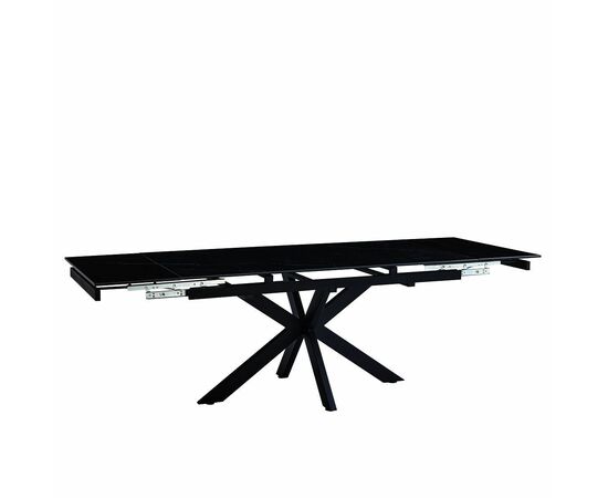 Стол керамический VENECJA Shashi black 160-240*90, каркас черный | Интернет магазин мебели и декора LifeDekor