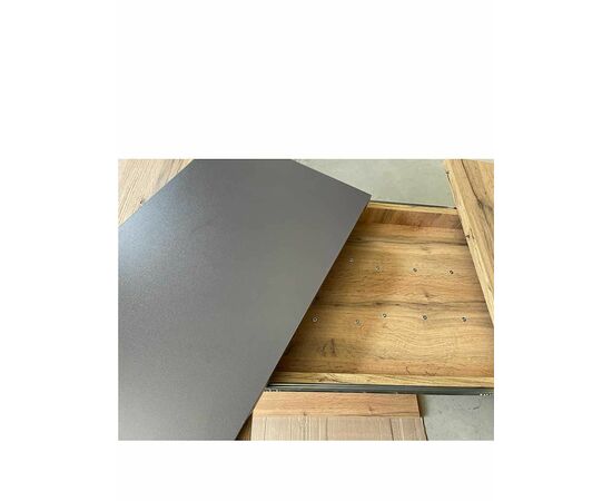 Стол BRIDGE 120-160/80 дуб вотан, каркас Вольфрам, изображение 7 | Интернет магазин мебели и декора LifeDekor