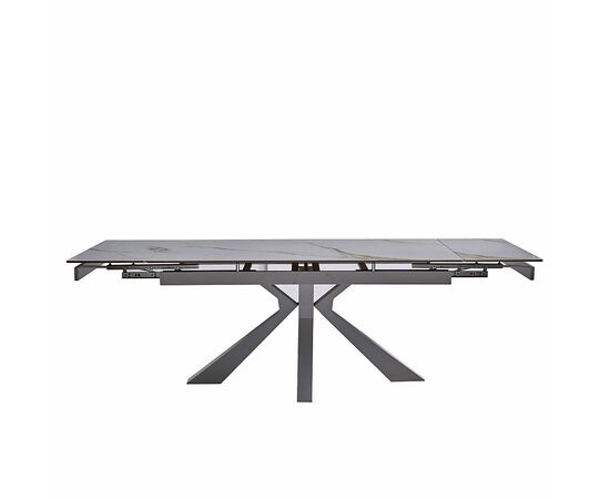 Стол керамический siena Kass gold 160-240*90, каркас белый, изображение 4 | Интернет магазин мебели и декора LifeDekor