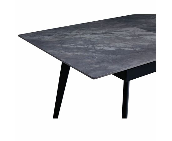 Стол керамический SEVILLE Rebecca grey 160-200*90, каркас черный, изображение 4 | Интернет магазин мебели и декора LifeDekor