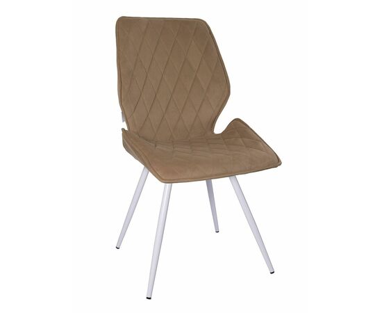 Стул OSTIN велюр золотой, каркас круглый белый | Интернет магазин мебели и декора LifeDekor