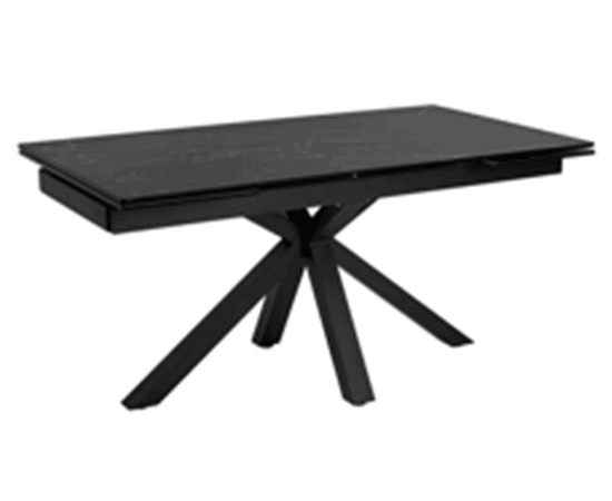 Стол керамический VENECJA Lauren black 160-240*90, каркас черный | Интернет магазин мебели и декора LifeDekor