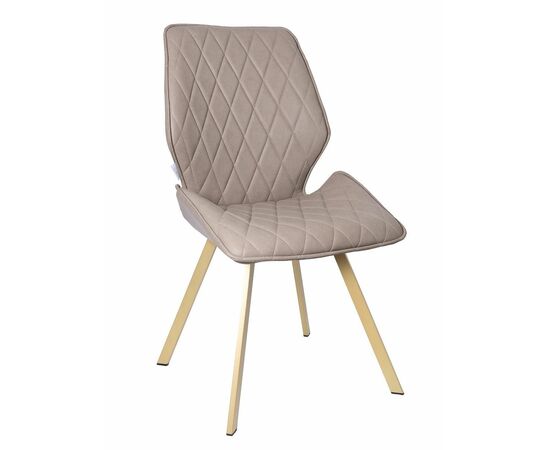 Стул OSTIN экокожа бежевый, каркас квадрат шампань | Интернет магазин мебели и декора LifeDekor