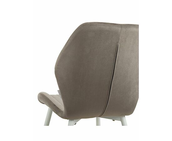 Стул MOLLY велюр серый, каркас белый, изображение 6 | Интернет магазин мебели и декора LifeDekor