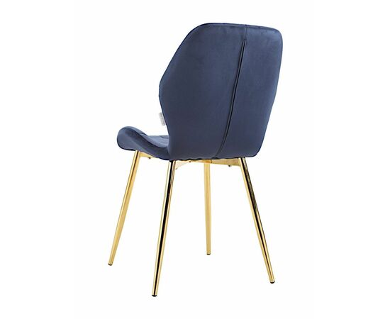 Стул LOLA велюр темно-синий, каркас золото, изображение 5 | Интернет магазин мебели и декора LifeDekor