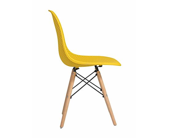 Стул пластиковый Eames DSW GRID желтый, изображение 3 | Интернет магазин мебели и декора LifeDekor